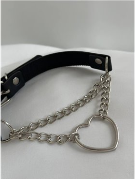 Чорний чокер із металевим серцем AS3971 AS3971 Ghazel фото - Luxbikini