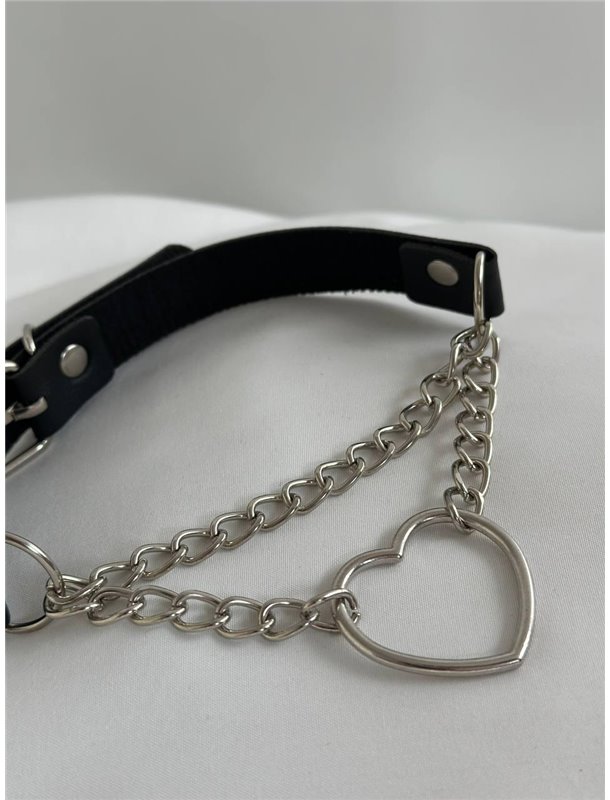 Чорний чокер із металевим серцем AS3971 AS3971 Ghazel фото - Luxbikini