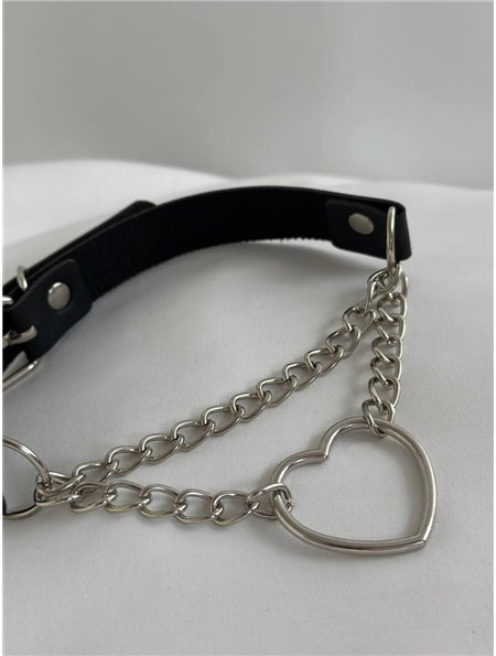 Чорний чокер із металевим серцем AS3971 AS3971 Ghazel фото - Luxbikini