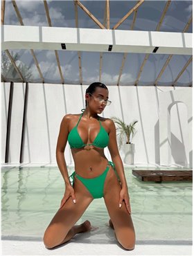 Привабливий купальник з декоруванням, зелений 1134/86-S Domino фото - Luxbikini