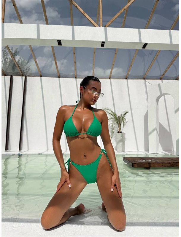 Привабливий купальник з декоруванням, зелений 1134/86-S Domino фото - Luxbikini