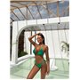 Привабливий купальник з декоруванням, зелений 1134/86-S Domino фото - Luxbikini