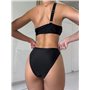 Роздільний жіночий купальник на одне плече, чорний  2963/47-S Domino фото - Luxbikini