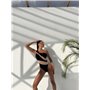 Суцільний купальник на одне плече з сітчастими вставками 2899/15-S Domino фото - Luxbikini