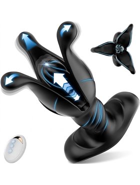 Анальний розширювач BEISAR 6-в-1 з пультом ДК, 9 режимів вібрації, поштовхів та розширення 2,3 - 5,1 см X00001256 China фото ...