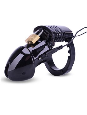 Чоловічий пояс вірності We Love з електростимуляцією з пультом ДК та системою пломб 7.5 см чорний X00001264 China фото - Luxb...