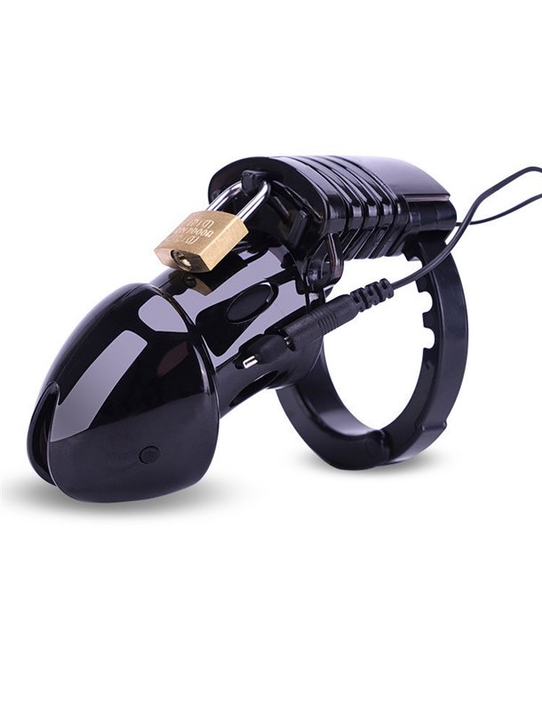 Чоловічий пояс вірності We Love з електростимуляцією з пультом ДК та системою пломб 7.5 см чорний X00001264 China фото - Luxb...