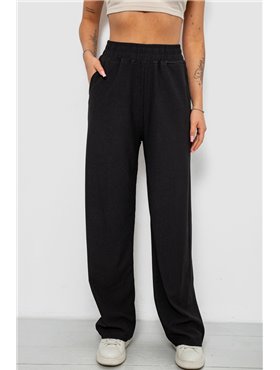 Штани жіночі однотонні повсякденні, колір чорний, 214R326 214R326 AGER фото - Luxbikini