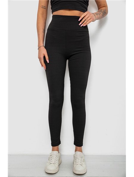 Лосини жіночі однотонні в рубчик, колір чорний, 214R0009 214R0009 AGER фото - Luxbikini