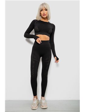 Костюм жіночий домашній, колір чорний, 214R265 214R265 AGER фото - Luxbikini