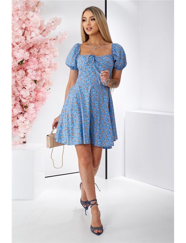 Сукня жіноча з принтом софт, колір блакитний, 257R811 257R811 AGER фото - Luxbikini