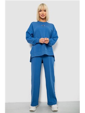 Спортивний костюм жіночий з принтом, колір синій, 244R1060AG 244R1060AG AGER фото - Luxbikini