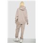 Спортивний костюм жіночий однотонний, колір бежевий, 244R1070AG 244R1070AG AGER фото - Luxbikini