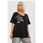 Футболка жіноча з принтом, колір чорний, 244R2417 244R2417 AGER фото - Luxbikini