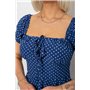 Сукня жіноча в горошок софт, колір синій, 257R811-1 257R811-1 AGER фото - Luxbikini