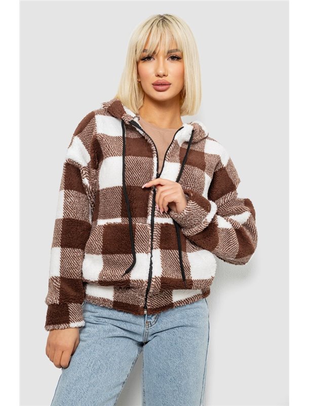 Кофта жіноча Теді, колір коричневий, 257R48-5 257R48-5 AGER фото - Luxbikini