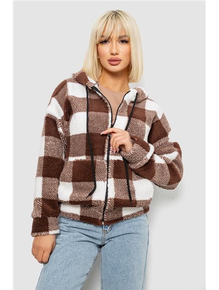 Кофта жіноча Теді, колір коричневий, 257R48-5 257R48-5 AGER фото - Luxbikini