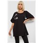 Футболка жіноча з принтом, колір чорний, 244R2511 244R2511 AGER фото - Luxbikini