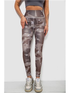 Лосини жіночі з принтом, колір коричневий, 214R090 214R090 AGER фото - Luxbikini