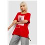 Футболка жіноча з принтом, колір червоний, 244R4011 244R4011 AGER фото - Luxbikini
