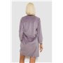 Халат жіночий велюровий на блискавці, колір темно-бузковий, 257R1023 257R1023 AGER фото - Luxbikini
