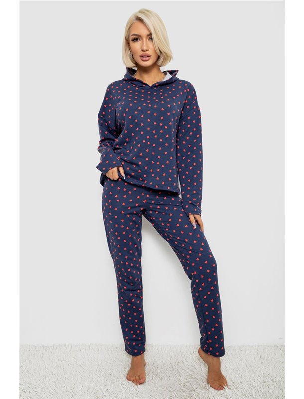 Костюм жіночий домашній з принтом, колір синій, 257R1115 257R1115 AGER фото - Luxbikini
