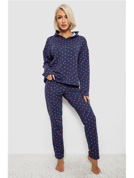 Костюм жіночий домашній з принтом, колір синій, 257R1115 257R1115 AGER фото - Luxbikini