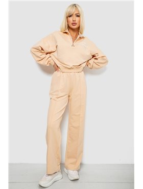 Спортивний костюм жіночий з принтом, колір бежевий, 244R1061AG 244R1061AG AGER фото - Luxbikini