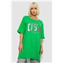 Футболка жіноча з принтом, колір зелений, 244R2022-5 244R2022-5 AGER фото - Luxbikini