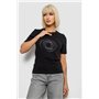 Футболка жіноча з принтом, колір чорний, 241R139 241R139 AGER фото - Luxbikini