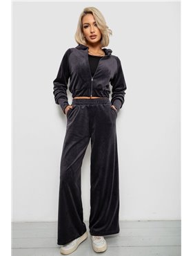 Спортивний костюм жіночий велюровий, колір чорнильний, 257R4125 257R4125 AGER фото - Luxbikini