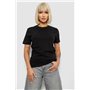 Футболка жіноча однотонна, колір чорний, 129R8900-2 129R8900-2 AGER фото - Luxbikini