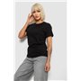 Футболка жіноча однотонна, колір чорний, 129R8900-2 129R8900-2 AGER фото - Luxbikini