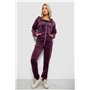 Спортивний костюм жіночий велюровий, колір сливовий, 257R4122 257R4122 AGER фото - Luxbikini