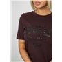 Жіноча футболка з принтом, колір шоколадний, 241R137 241R137 AGER фото - Luxbikini