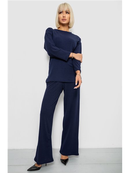 Костюм жіночий трикотажний в рубчик, колір синій, 257R1321-1 257R1321-1 AGER фото - Luxbikini