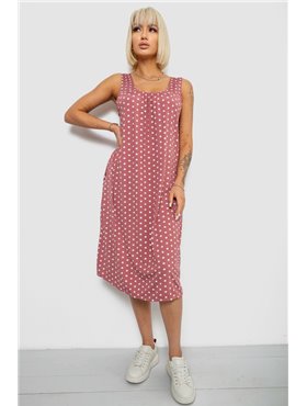 Сарафан жіночий в горох, колір пудровий, 257R733 257R733 AGER фото - Luxbikini