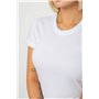 Футболка жіноча однотонна, колір білий, 129R8900 129R8900 AGER фото - Luxbikini
