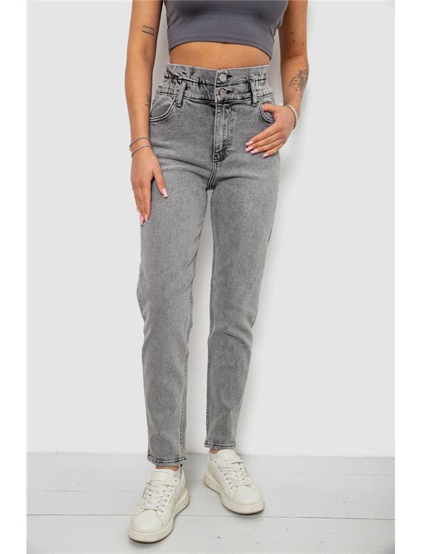 Жіночі джинси Baggy paperbag, колір сірий, 244R00109 244R00109 AGER фото - Luxbikini