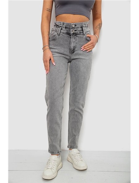 Жіночі джинси Baggy paperbag, колір сірий, 244R00109 244R00109 AGER фото - Luxbikini