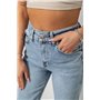 Джинси жіночі однотонні MOM, колір блакитний, 244R00590 244R00590 AGER фото - Luxbikini