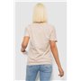 Футболка жіноча з принтом, колір бежевий, 244R2802 244R2802 AGER фото - Luxbikini
