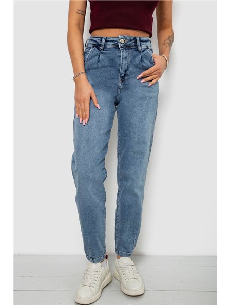 Джинси жіночі однотонні Balon, колір синій, 244R00270 244R00270 AGER фото - Luxbikini