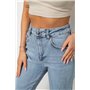 Джинси жіночі однотонні Battal Mom, колір блакитний, 244R00289 244R00289 AGER фото - Luxbikini