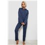 Костюм жіночий домашній з принтом, колір синій, 257R1115 257R1115 AGER фото - Luxbikini