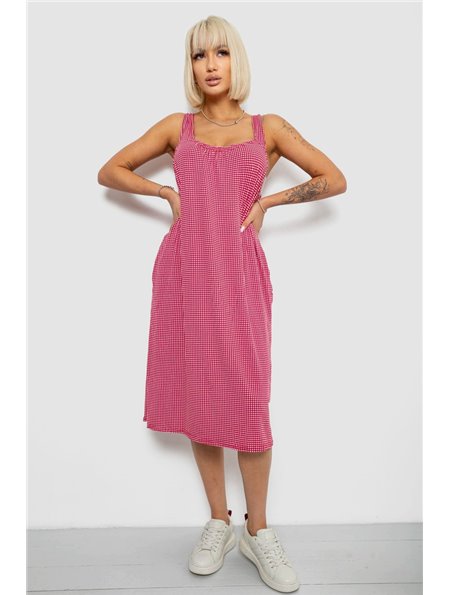 Сарафан жіночий в клітинку, колір кораловий, 257R733-2 257R733-2 AGER фото - Luxbikini