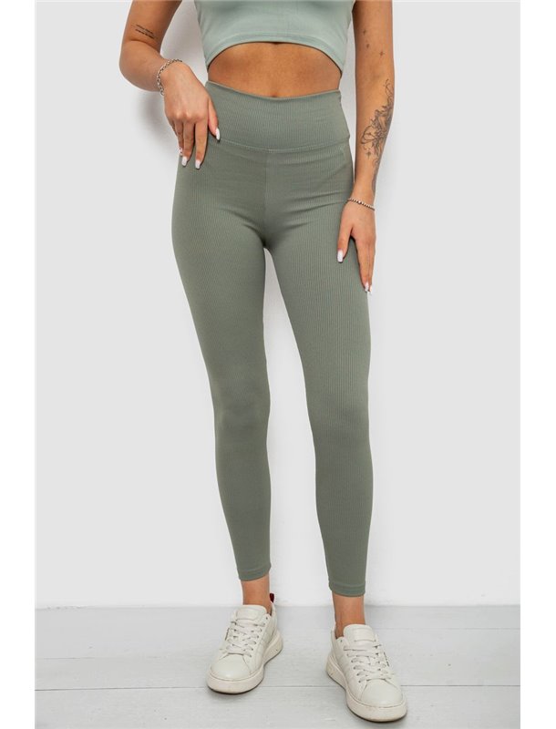 Лосини однотонні в рубчик, колір оливковий, 244R312-5 244R312-5 AGER фото - Luxbikini