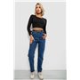 Джинси жіночі однотонні MOM, колір синій, 244R001115 244R001115 AGER фото - Luxbikini