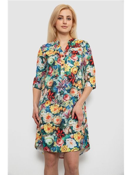 Сукня жіноча з принтом, колір зелений, 230R104-1 230R104-1 AGER фото - Luxbikini