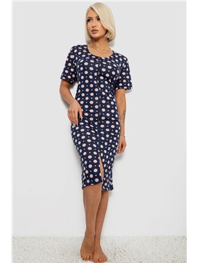 Халат жіночий на блискавці в горох, колір синій, 257R1030-4 257R1030-4 AGER фото - Luxbikini